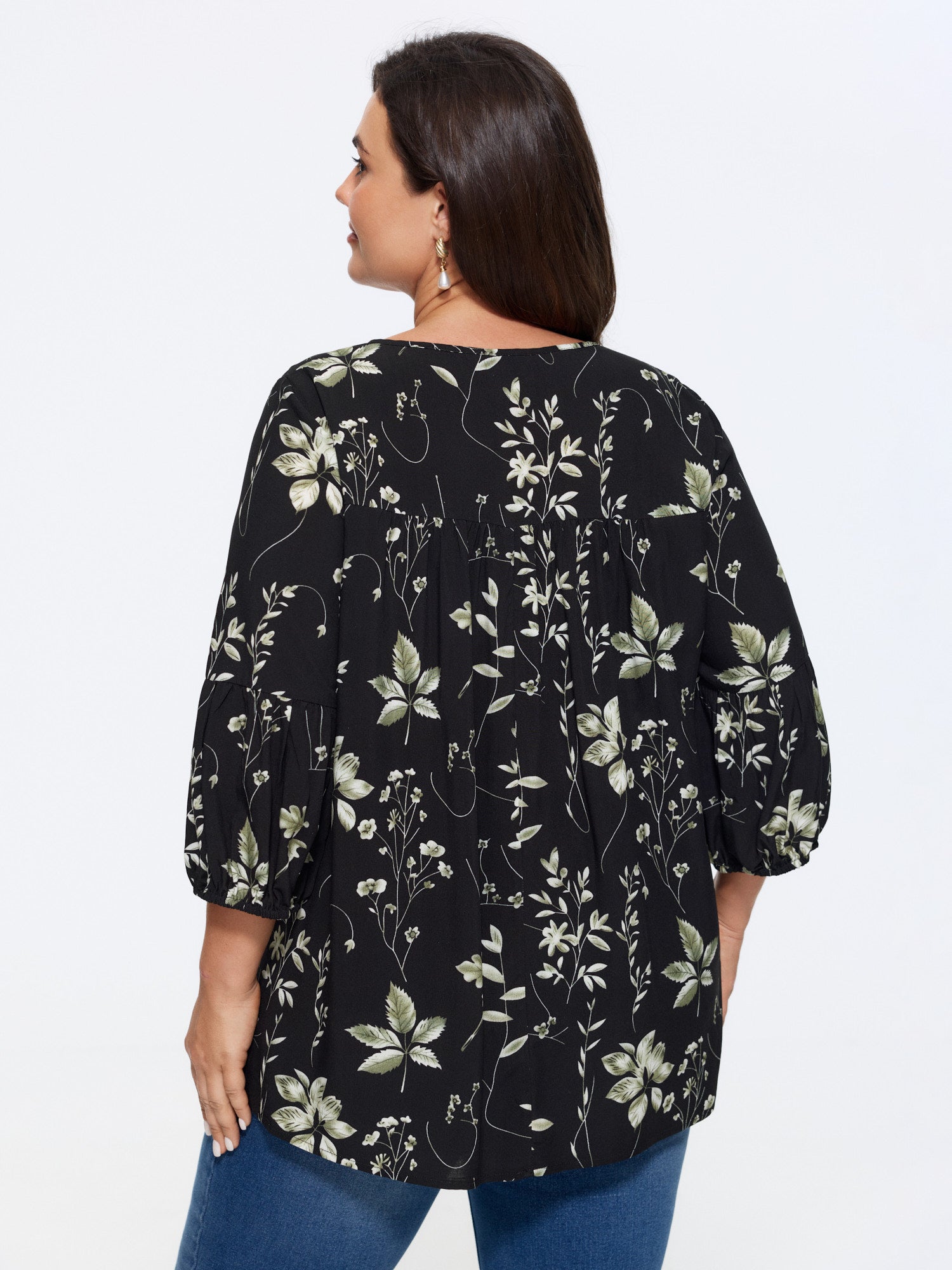 Blouse Fleurie Coupe Trapeze